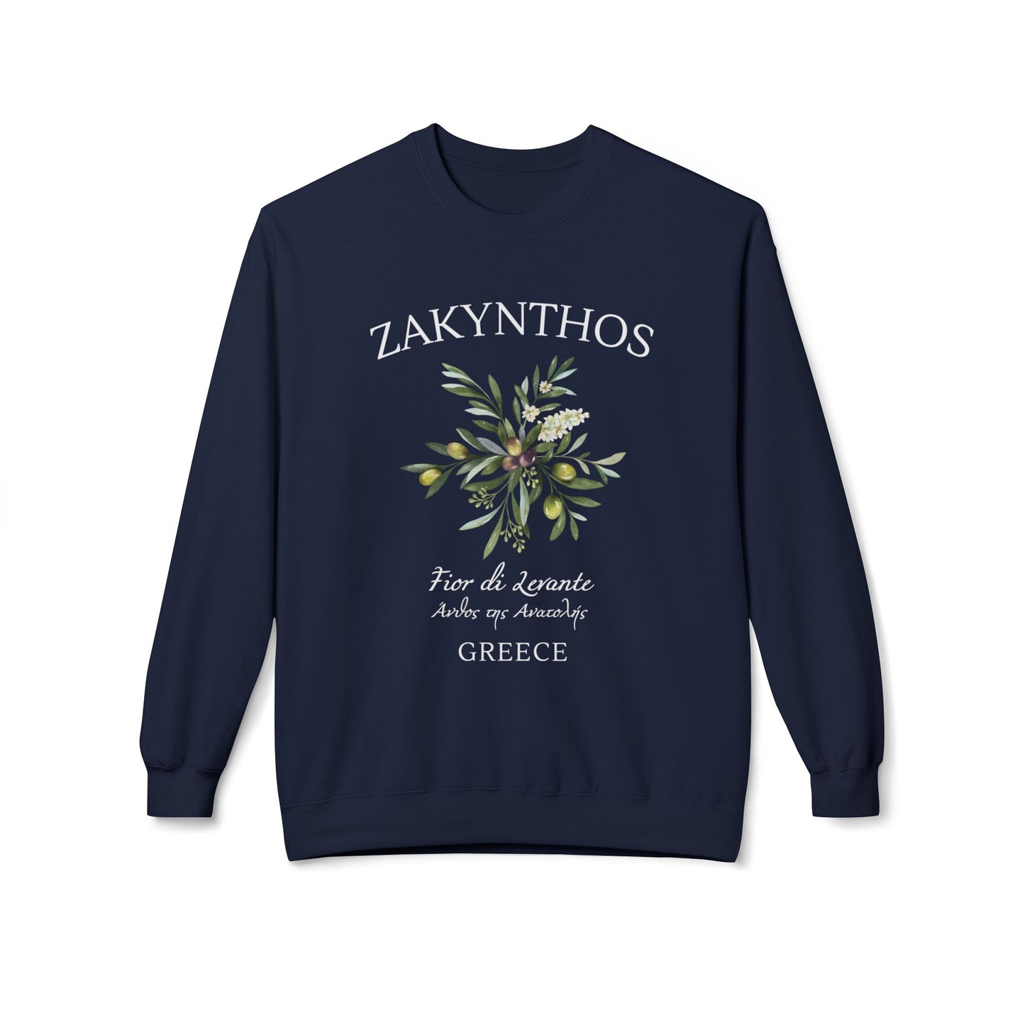 Zakynthos (Zante) Greece Olive Graphic Sweatshirt