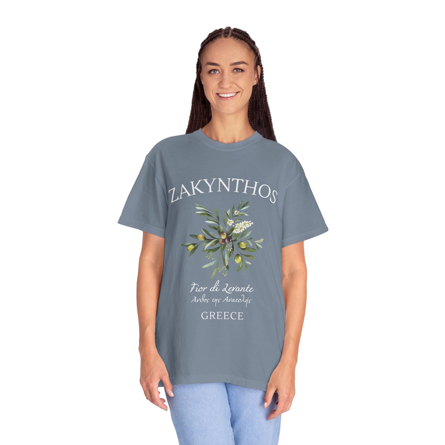 Zakynthos Floral Graphic T-Shirt - Greece Travel Tee