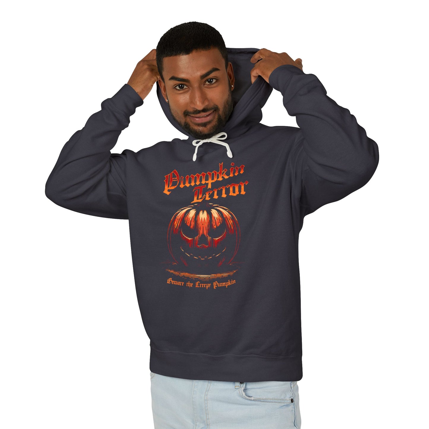 Pumpkin Terror Lightweight Hooded Sweatshirt