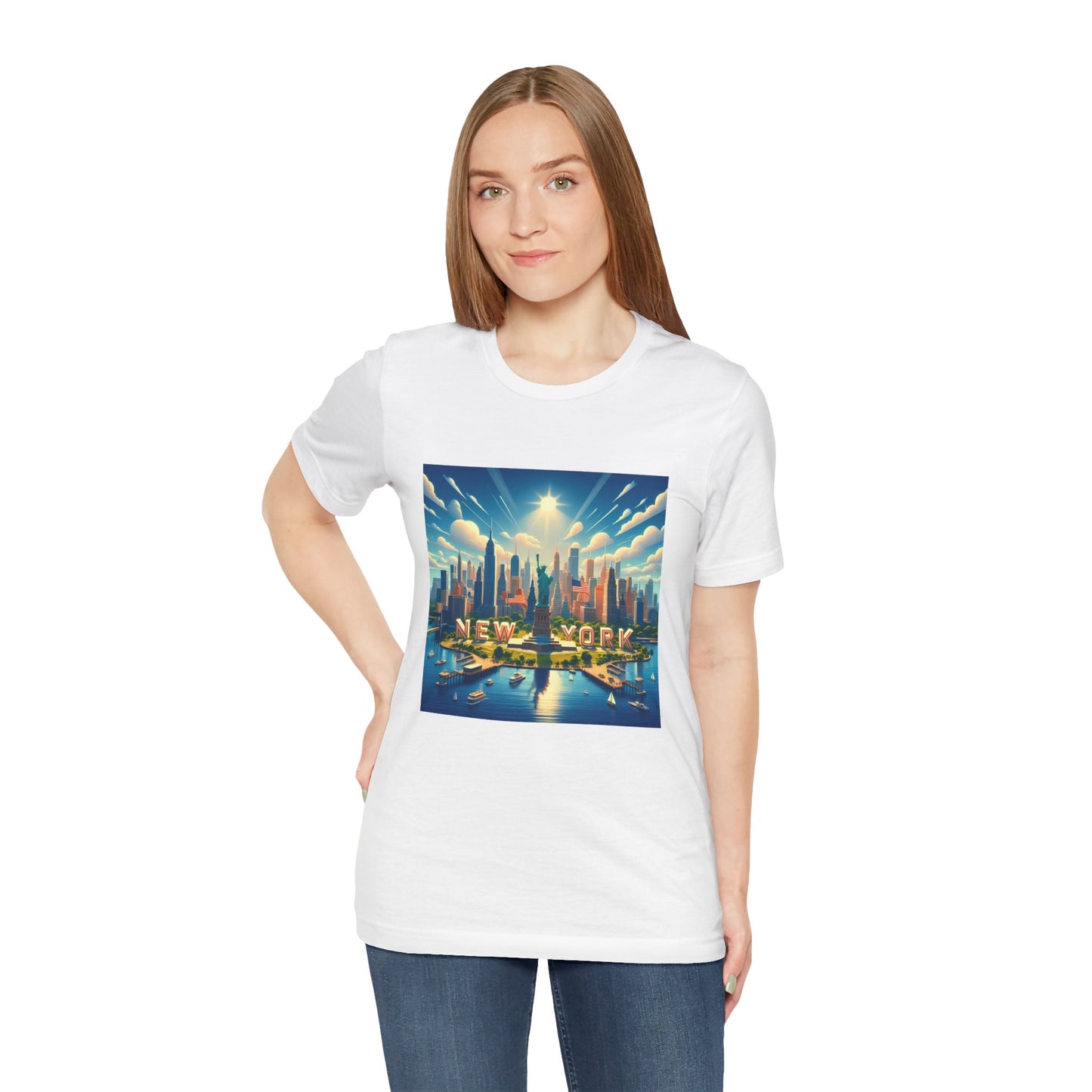 New York Disney Pixar Style Jersey Short Sleeve Tee