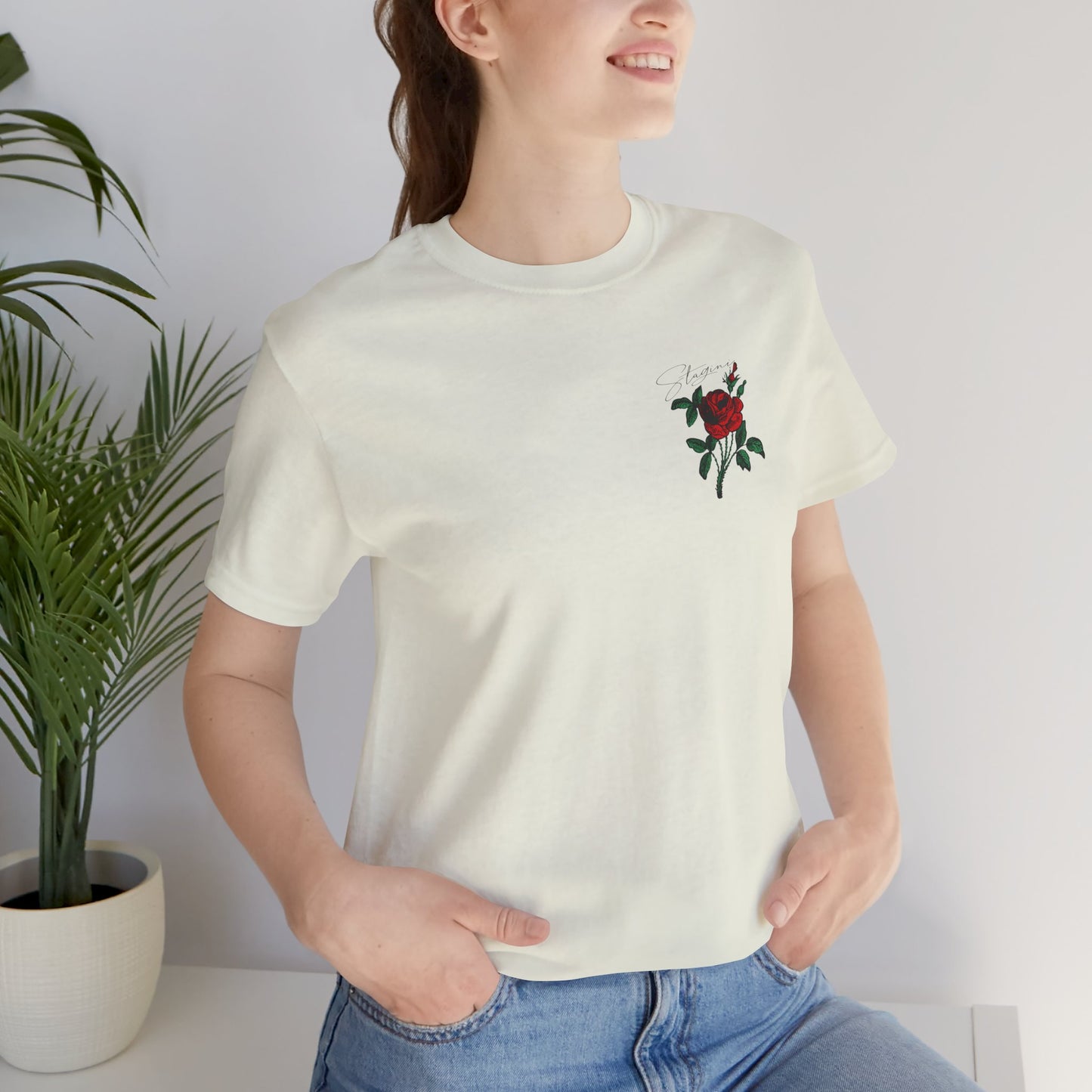 Elegant Rose Jersey Short Sleeve Tee